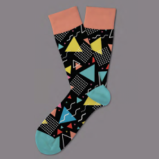 Black Modern Art Sock