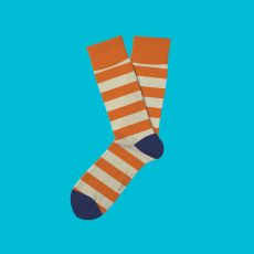 Orange Stripe Sock
