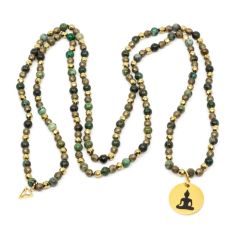 Y-YOGA - Buddha Amulet Halsband Grön