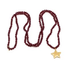 Y-YOGA - Golden Soft Star Halsband Röd