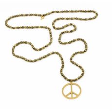 Y-YOGA - Peace Halsband Guld Hematite