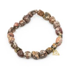 Y-YOGA - Single Beads Armband Brun