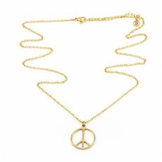 7EAST - Small Peace Halsband 60cm Guld