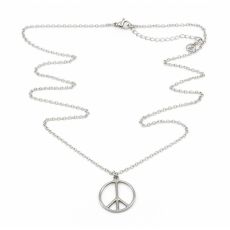 7EAST - Small Peace Halsband 60cm Silver
