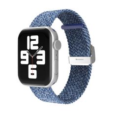 Apple Watch kompatibelt Armband Elastisk BLÅ METALLIC  42/44/45 mm
