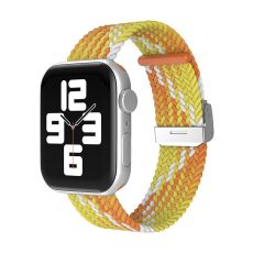 Apple Watch kompatibelt Armband Elastiskt GUL/VIT  42/44/45 mm