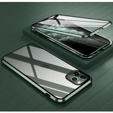 iPhone 11  Pro MAX Magnetiskt skal Härdat glas 360° skydd GRÖN