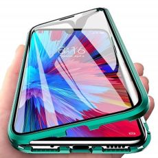 iPhone 7/8 Magnetiskt 360° skydd Härdat glas GRÖN