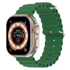 Apple Watch kompatibelt Wave Armband Silikon GRÖN 42/44/45/49 mm