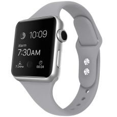 Smalt Apple Watch kompatibelt Armband Silikon LJUSGRÅ 38/40/41mm