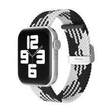 Apple Watch kompatibelt Armband Elastiskt  SVART/VIT 38/40/41 mm