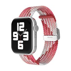 Apple Watch kompatibelt Armband Elastiskt ROSA/VIT  42/44/45 mm