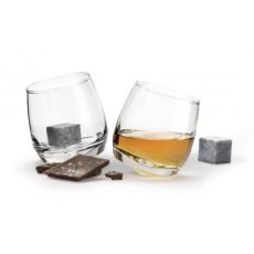 Giftset med 2 whiskey glas och stenar