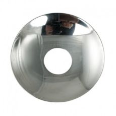 Ljusmanschett i silverfärgad metall för kronljus, innermått 2.4 cm och yttermått 8.5 cm
