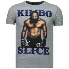 Kimbo Slice Rhinestone - T-Shirt Herr Grå