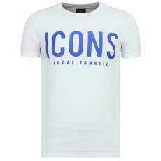 T-Shirt ICONS Print - Tröjor Till Män New - W - Vit