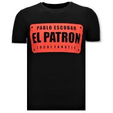 T-Shirt Män - Pablo Escobar El Patron - Svart