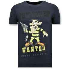 T-Shirt Män Seal - Chief Wanted - Blå
