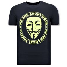 Män T-Shirt - Vi Är Anonyma - Blå