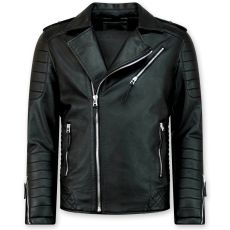 Mockajacka Herr - Faux Leather Jacket - Svart