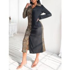 Royal Luxe Tiger Print Dress - Svart