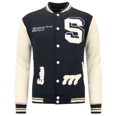 College Jacket Herr Vintage - Marinblå