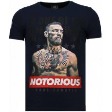 Conor Notorious Legend Rhinestone T-Shirt - Blå