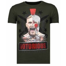 Conor Notorious Warrior - Rhinestone T-Shirt - Khaki