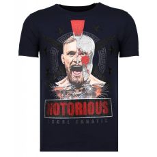 Conor Notorious Warrior Rhinestone T-Shirt - Marinblå