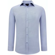 Business Enfärgade Oxford Skjorta För Män -- Blå