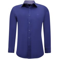 Neat Tailored Skjortor - Blus Med Slimmad Passform Och Stretch - Blå