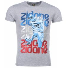 Zidane Print - T-Shirt Herr Grå