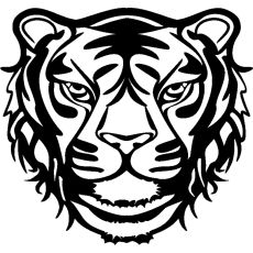 Stencil/Maskeringsstencil Marabu Silhouette Stencil, 30x30cm, Wild Tiger