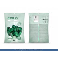 ECO Metallisk Emerald Grön Ballong. 10 pack.