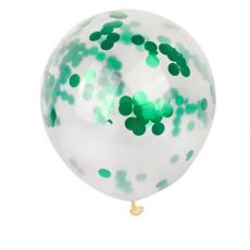 Stora Konfetti Ballonger i Grön. 46cm