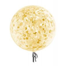 Stora Konfetti Ballonger I Guld. 5 Pack. 46cm