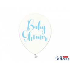 Baby Shower Blå Ballong med tryck. 10 pack. 30cm