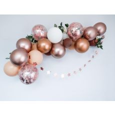 DIY Mini Ballongbåge Chrome/Pastell. 28 Ballonger