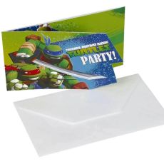 Inbjudningskort (6st) Turtles