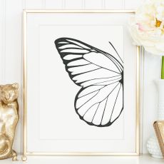 Poster Left Butterfly Wing