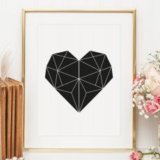 Poster Geometric Heart