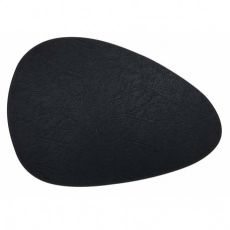 Underlägg läderlook svart 43x30 cm 4-pack