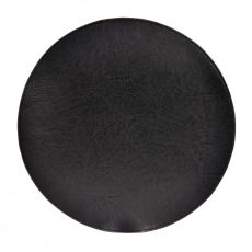 Underlägg Läder/skinnlook svart Runda 4-pack Tablett