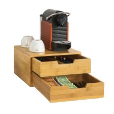 Kapselhållare med 2 lådor, Förvaringsbox, Längd 30cm, Bredd 31cm, Höjd 18 cm, FRG82-N