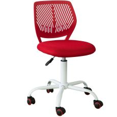 Snurrfåtölj, höjdjusterbart Skrivbordsstol, Kontorsstol, röd, FST64-R