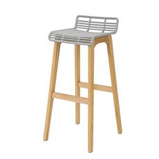 Barstol med fotstöd, barstol,Sitthöjd 78 cm, Testad för 150 kg, grå, FST76-HG