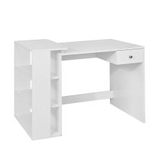 Skrivbord med bokhylla och lådor Databord Längd 101 cm Bredd 60 cm Höjd 76 cm vit FWT35-W