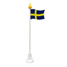 Bordsflagga 30 cm trä flagga Sverige