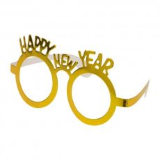 Glasögon Happy New Year Guld 6-pack