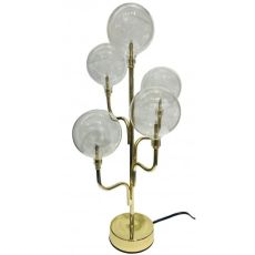 Lampa bord metall/glas Glasbollar H46 cm